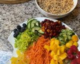 Une image de l'étape 3 de 🥒🌶️Pokebowl🪹🍃sucré🫐🥝 salé 🍒🥕🥑.