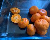 A picture of step 1 of Caramelised oranges.