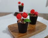 عکس مرحله 5 از دستور کیک گلدانی😍🪴⚘️