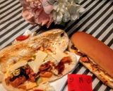A picture of step 3 of Bbq Chicken Sub.
