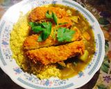 Foto langkah ke 5 dari resep Kare japan with chicken katsu + nasi jagung.