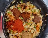 A picture of step 5 of Seekh kabab paratha.