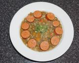 A picture of step 3 of Lentil Soup with Wheat Berries and Sausage.