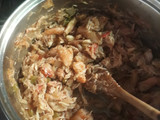 Chupe de jaiba con camarones