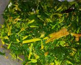 Foto langkah ke 8 dari resep Bupet (Bunga PEpaya Teri) daun singkong.