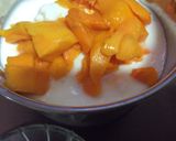 A picture of step 1 of Mango smoothie.
