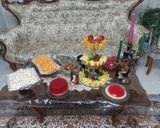 عکس مرحله 1 از دستور تزیین میوه یلدا