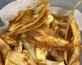 A picture of step 3 of Raw banana Chips.
