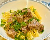 A picture of step 3 of Beef Stewed with Onions in a Multicooker.