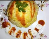 A picture of step 4 of Omurice.