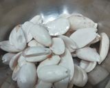 A picture of step 2 of Urad dal Pinni.