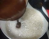 A picture of step 3 of Chocolate mysore pak.