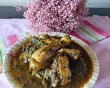 A picture of step 3 of Chicken spinach with fenugreek leaves.