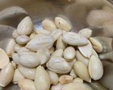 A picture of step 2 of Badam ka sheera badam halwa.