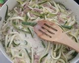 Foto del paso 4 de la receta: Fideos de Zapallo italiano con crema y jamón | Método grez