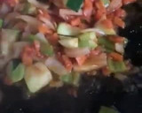 Foto del paso 5 de la receta: Fideuà de pulpo verduritas, garbanzos y hierbabuena, facilísima!