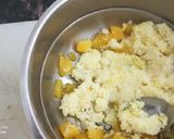 A picture of step 4 of Spinach,pumpkin and saffron bada with samak rice.