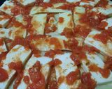 Foto del paso 4 de la receta: Pizza con salsa de ajo, muy sencilla, simple