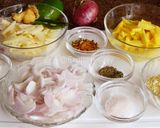 A picture of step 1 of Raw Mango Pakora.