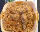 A picture of step 4 of Chicken polaw.