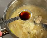A picture of step 3 of Mackerel and Rape Blossom Miso soup.