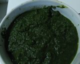 A picture of step 5 of Palak Gosht.