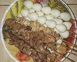 Foto langkah ke 3 dari resep Sate Telur Puyuh, Ati Ampela Ayam (Pelengkap Soto Semarang).