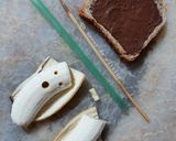 Une image de l'étape 3 de Tartine chocolat banane fantôme 👻.