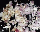 A picture of step 3 of Tofu kadhai masala.