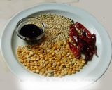 A picture of step 2 of Pulicha keerai koottu (Paruppu keerai in Tamil, Kulfa Ka Saag in Hindi, Purslane in English).