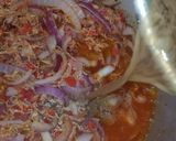 A picture of step 6 of Fried rice with fried chicken.