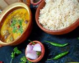 A picture of step 4 of Karhi chawal.