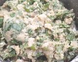 Foto langkah ke 7 dari resep Perkedel kentang sembunyi sosis plus bayam.