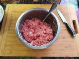 Пляцки з фаршем, грибами та сметаною