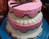 Foto langkah ke 4 dari resep Webtoon Birthday cake | Base Sponge cake Vanilla.