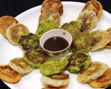 A picture of step 5 of Aloo paneer tikki (tri colour).