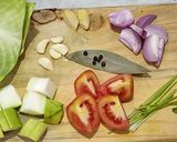 A picture of step 1 of Vegetable Stock.