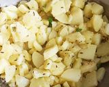A picture of step 1 of Jeera aloo.