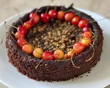 A picture of step 4 of Banana and dates chocolate cake.