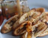 A picture of step 2 of Air fry banana in syrup and Nutella.