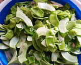 A picture of step 1 of String Beans (papdi) Subji.
