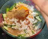 A picture of step 4 of Besani bhindi fry.