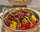 A picture of step 4 of Chicken Manchurian.