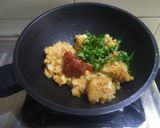 A picture of step 1 of Schezwan aloo roll.