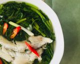 Hình bước làm 4 của món Canh cá khoai nấu tần ô