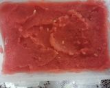 Foto langkah ke 3 dari resep Watermelon Sorbet 2 Bahan (Sorbet Semangka).