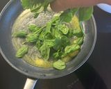 A picture of step 2 of Sautéed spinach.