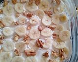 A picture of step 2 of Walnut banana pudding.