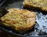 A picture of step 2 of Chicken Milanese.