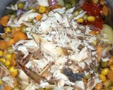 A picture of step 3 of Egg tofu with veggies (awarar kwai).